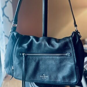 kate spade Black Pebbled Leather Shoulder Bag